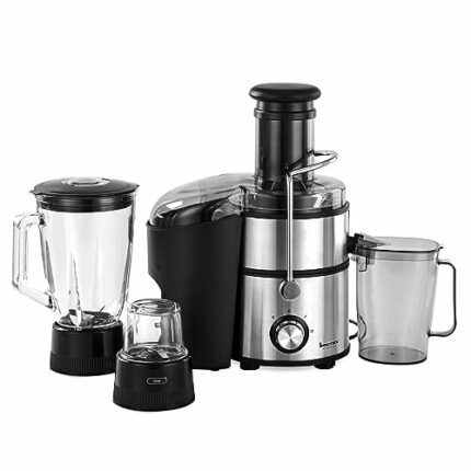Innoteck Kitchen Pro 3 in 1 Juicer Blender Grinder Set Kitchen Food Processor – Great for Soup Juice and Fresh Coffee Elegantly Designed for Prac