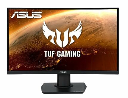ASUS TUF Gaming VG24VQE Curved Gaming Monitor â€“ 23.6 Inch Full HD (1920 x 1080), 165Hz, Extreme Low Motion Blur , FreeSync Premium, 1ms (MPRT),