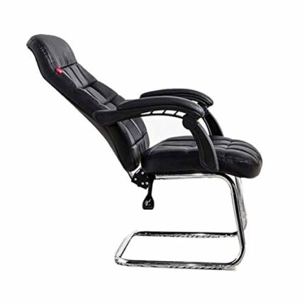 WALNUT Big Tall Executive Office Chair High Back All Day Comfort Ergonomic Lumbar Support, Bonded Leather (Color : Black)