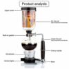 Vacuum Coffee Maker Syphon Coffee Maker Japanese Style Vacuum Glass Siphon Pot Percolators 1-3 Cups Siphon Coffee Maker (Syphon)