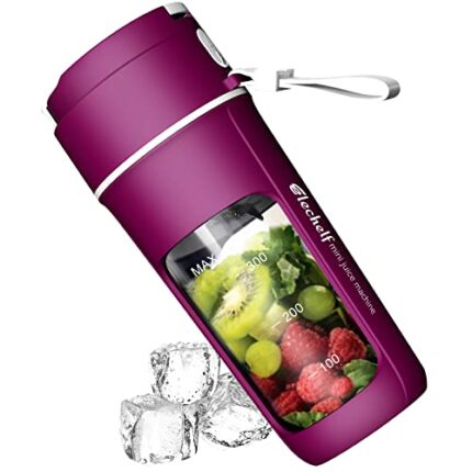 Portable Blender, Mini Blender for Shakes and Smoothies, Personal Blender USB Rechargeable, Fresh Juice Blender with 10 Blades, 12oz Handheld Ble