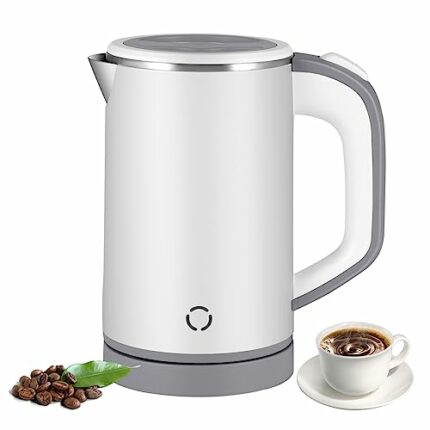 Electric Kettle, 800ML Travel Kettle Lightweight Small Kettle,5 Minutes Fast Boiling, Cordless Portable Kettle, Mini Camping Kettle,Stainless Ste