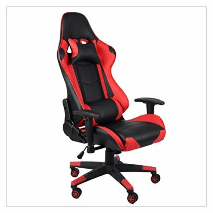 XIAOJUN Game Computer Chair Adjustable Office Chair Leather Gaming Chair Red for Home Office Game Competitive