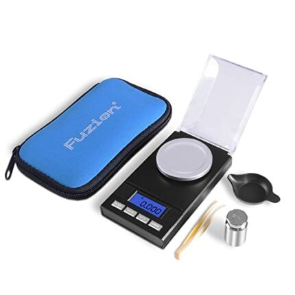 Fuzion Digital Milligram Scale 50g/ 0.001g, Portable Jewelry Scale with LCD Backlit, Tare, Powder Scale, Micro Scale for Powder Medicine, Gold, G