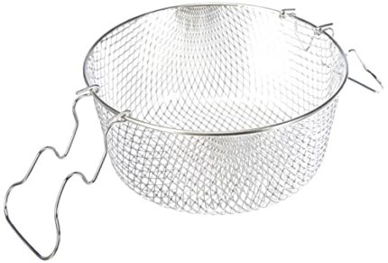 Ibili Frying Basket with Two Side Handles, Tinplate, Silver, 23 x 23 x 15 cm
