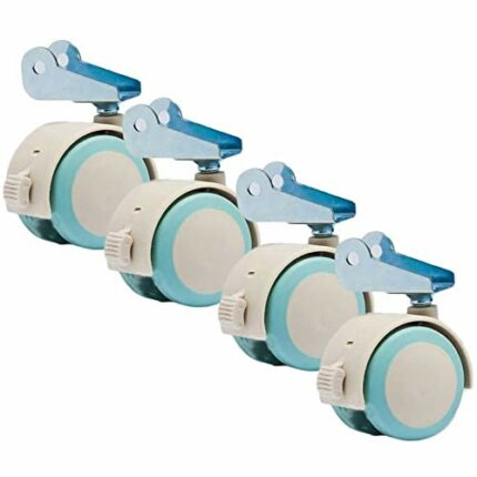 GTYT Mute Flip Swivel Wheel,Furniture Caster With Brakes,with Metal Flip Bracket,Mute Smooth,Quiet,Wear-Resistant,with Mounting Screws,for Childr