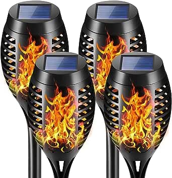 Solar Lights Outdoor Garden,4 Pack Solar Garden Lights,Auto On/Off+400mAh Outdoor Solar Light For The Garden,IP65 Garden Lights Solar Powered Wat