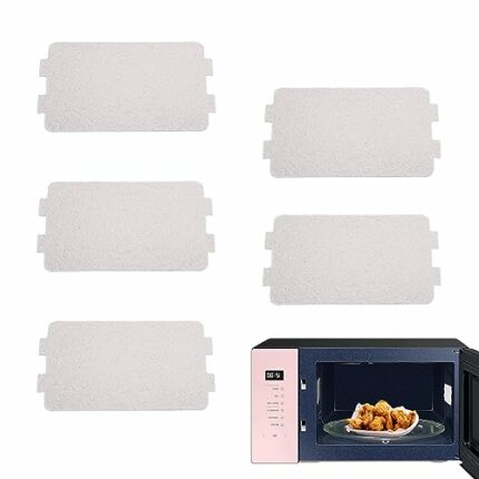 5 PCS High Temperature Resistant Microwave Oven Guards Replacement Oven Protector Sheet for Microwave Insulation Flame Retardant Waveguide Sheet