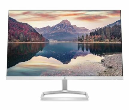HP M22f Monitor - 21.5 Inch Screen, Full HD IPS Display, 75Hz, 5ms Response Time, VGA, HDMI 1.4, Silver/Black