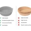 2pcs Air Fryer Silicone Liner 7.8 inch/20cm Medium Air Fryer Accessories Reusable Replaces Parchment Paper Fits 3-5L Compatible with Ninja, Cosor