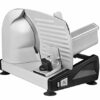 Venga! Electric Food Slicer, Precise Thickness Adjustment from 0 to 15 mm, Removable Carriage and Pusher, 150 W, Stainless Steel, VG AS 3003 BS