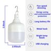 2X Camping Lights,Emergency Lantern LED Work Light Bulb USB Rechargeable Lighting,30W 2000 Lumens 3 Modes,Portable Tent Light for Camping, Patio,