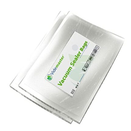 VIDEMASTER Vacuum Sealer Bags 25x35cm/100pcs, Textured Vacuum Food Sealer Bag Thick Embossed Bags, Use For Sous Vide Cooking and Food Storage | B