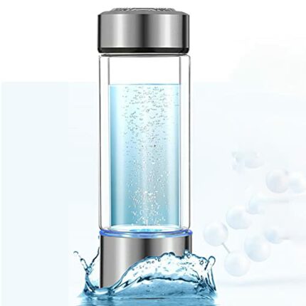 MOVKZACV Hydrogen Water Bottle, Portable Hydrogen-Rich Water Glass Rechargeable ion Water Generator Hydrogen-Rich Water Cup Generator for Home Tr