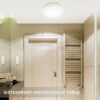 20W White Flush Wall Mounted Round Bulkhead LAMP, IP65, 1600Lm, 3000K Warm White, Perfect for Indoor, Outdoor, Bathroom, Hallway, Corridor, Utili