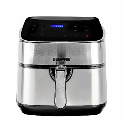 Geepas Vortex 7.5L Digital Air Fryer – Family-Sized 10-in-1 Convection Air Fryer with LED Touchscreen, 60 Min Timer & Non-Stick Basket, Temp(50-2