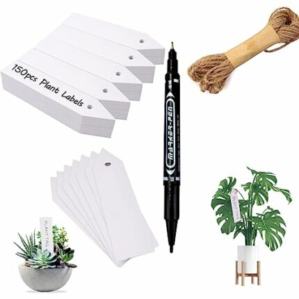 Plant Labels, 150Pcs Plant Labels for Outdoor Plants Plastic Plant Labels Markers & Labels Re-Usable Plant Labels for Garden Seed Potted Herbs Fl