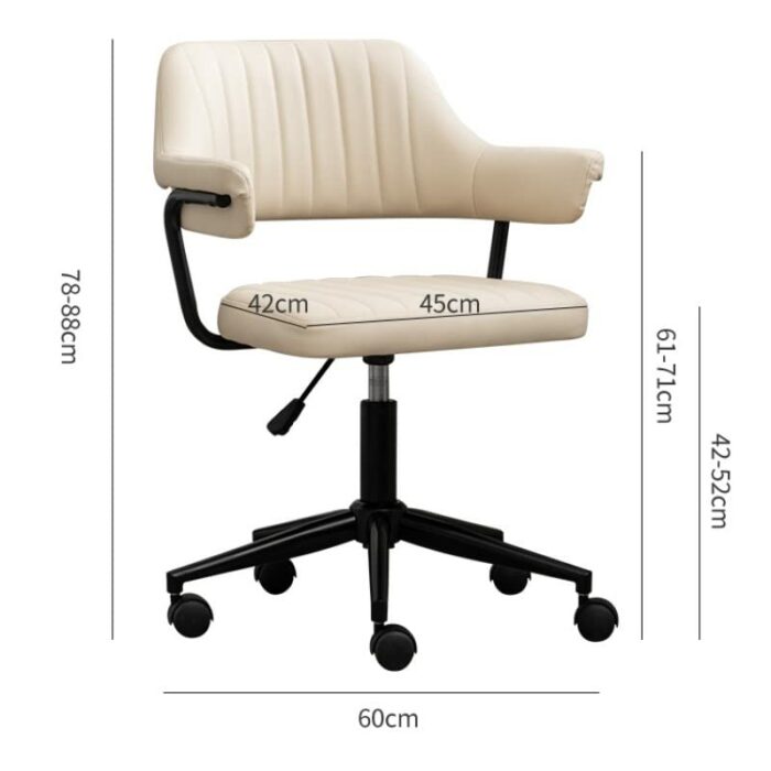 SLNFXC Home Computer Chair Comfortable Ergonomic Lift Swivel Office Chairs Student Meeting Chair (Color : Argento, Size : Talla �nica)