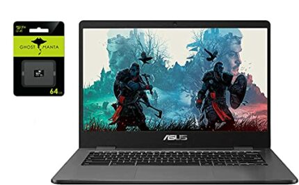 ASUS 2021 14" Light Thin Chromebook Student Laptop, Intel Celeron N3350, 4GB RAM 32GB eMMC, Webcam, Chrome OS(Google Classroom Zoom Compatible) W