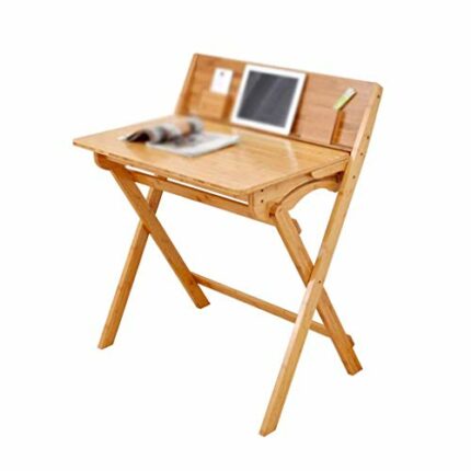 EYHLKM Folding Desk for Small Space, Home Corner Desks Simple Computer Desk with Shelf Folding Laptop Table