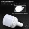 2X Camping Lights,Emergency Lantern LED Work Light Bulb USB Rechargeable Lighting,30W 2000 Lumens 3 Modes,Portable Tent Light for Camping, Patio,