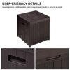 Leisurelife Outdoor Storage Box 52 Gallon,Deck Boxes Water Resistant Deck Box Storage Bench,Brown