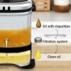 Venga! Semi-Professional Deep Fryer 3 L, Oil Filter & Container, 2000 W, Black/Silver, VG FT 3012 BS