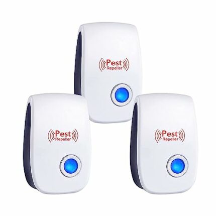Ultrasonic Repellent Indoor Pest Controller, 3Pack Mouse Mosquito Cockroach Insect Repellent, Suitable for Room Indoor Outdoor Warehouse Garden e
