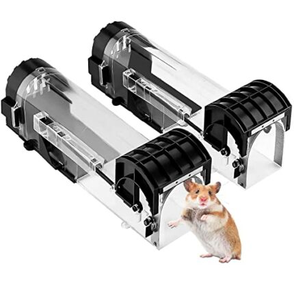 IAGORYUE Humane Mouse Trap for Indoors, Rat and Rodent Trap, Mouse Traps Catch and Release Rat Traps, Rat Poison Substitute, Reusable and Easy to