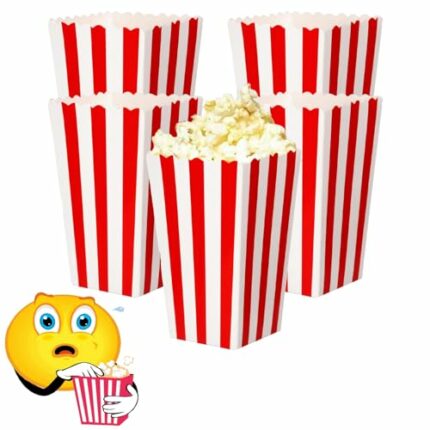 Popcorn Boxes, 15 PCS Popcorn Bags, Popcorn Bowl, Popcorn Bucket, Popcorn Bags for Party, Popcorn Bucket Reusable, Pop Corn Boxes for Movie Night
