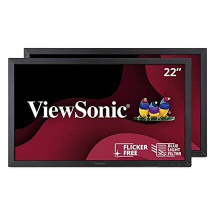 ViewSonic VA2252SM_H2 22" Dual Pack Head-Only 1080p LED Monitors DisplayPort, DVI, VGA