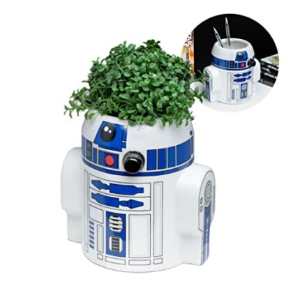 Paladone Star Wars R2D2 Plant Pot | Ceramic Planter or Pen Holder | Officially Licensed Marvel Merchandise and Desk Decor, Multicolor, Regular