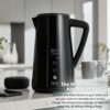 Swan SK14650BLKN Alexa Smart Kettle, LED Touch Display, Keep Warm Function, Stainless Steel Insulated, 1.5L, 1800W, Black