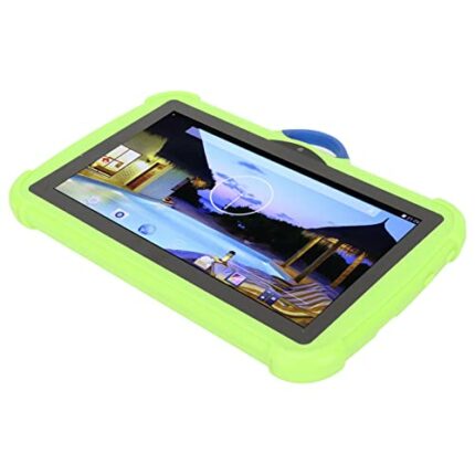 AUHX 7 Inch Kids Tablet, Portable IPS HD Screen Toddler Tablet Dual Cameras Quad Core Processor for Home (UK Plug)