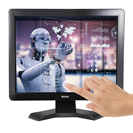 BHVNA 15 Inch Capacitive Touch Screen CCTV Monitor with HDMI AV BNC VGA USB Multifunction Input Surveillance Camera Display Small Monitor 1024x76
