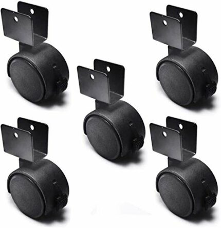 GTYT 5pcs U-Shaped Swivel Castor Wheel, 2in Furniture Casters With Brakes,Replacement Shoe Rack/Castor Wheels,Protect Your Floor, Nylon