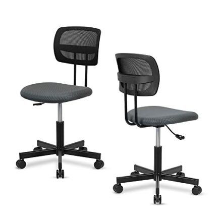 SpecStandard 858-B Office Chair with Adjustable Height, Breathable and Soft Seat Pad, 3D Mesh Back - Black/Grey