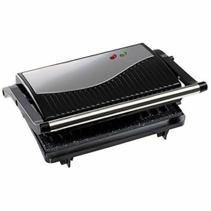 Daewoo Cool Touch Mini Panini Press & Grill, Make your Favourite Toasted Sandwiches/Panini’s With the Extra Wide 180° Opening & Non-Stick Plates