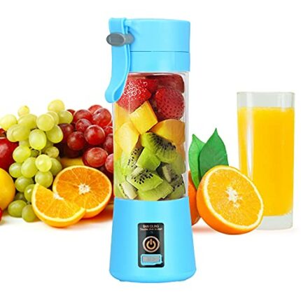 Portable Mini Blender,Personal Mixer Fruit Machine 380ml USB Rechargeable Juicer Cup with 6 Blades, Great for Milk, Juice, Fruit Smoothie Shake H