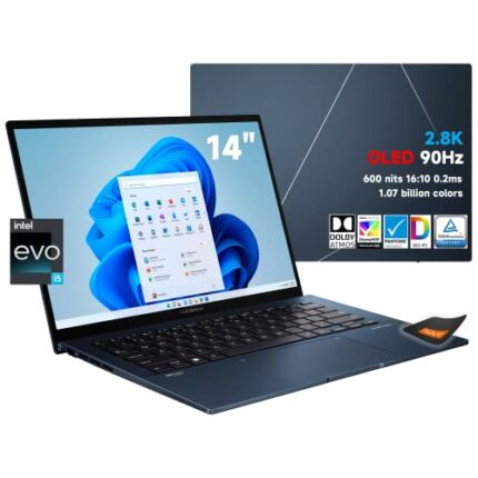 ASUS 2022 Newest Zenbook 14" 2.8K OLED 90Hz Business Laptop, 12th Gen Intel Evo i5-1240P 12 Cores, 600 nits 100% DCI-P3, 18 hrs Battery Life, 8GB