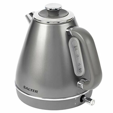 Salter® EK4296GUNMETAL Cosmos 1.7 Litre Kettle, 3000W, Rapid Boil, 360 ° Swivel Base, Auto Shut Off, Boil Dry Sensor, Strix Controller, Gunmetal