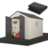 Outdoor Storage Shed Floor Mat, Outdoor Carport Floor Mat, Patio Furniture Mat - Thickened Soft Material, Reusable,Durable, Non-Slip Backing, Was