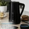 Swan SK14650BLKN Alexa Smart Kettle, LED Touch Display, Keep Warm Function, Stainless Steel Insulated, 1.5L, 1800W, Black