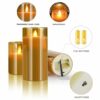 Yinuo Candle Flameless Led Candles Light Flickering,Real Wax Fake Wick Moving Flame Faux Wickless Pillar,with Timer Remote,Suit for Festival Wedd