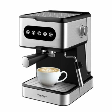 Innoteck Kitchen Pro Barista Deluxe Coffee Maker - Coffee Maker with Milk Frothing Wand & 15 Bar Pump - 1.5L Water Tank - Touch Control - 950W Co