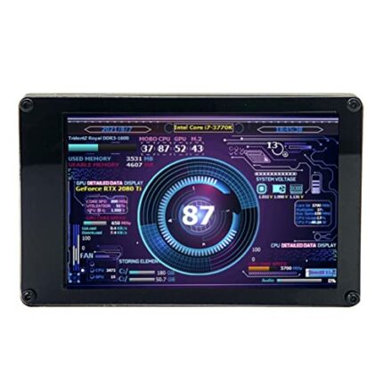 Heayzoki 3.5in Computer Temp Monitor, USB Mini Screen for AIDA64 PC CPU RAM Sensor Panel Display,Computer Temp Monitor for Raspberry Pi for Linux