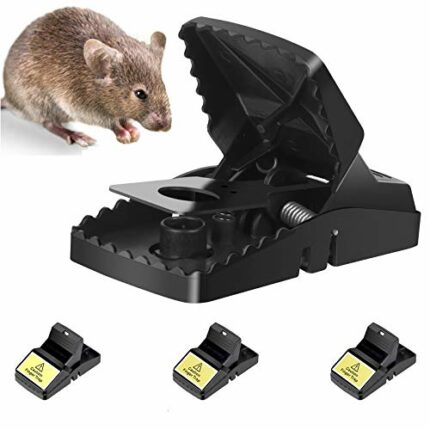 Trisiki 4 Pack Upgraded Rat Trap, Mouse Trap for Various Sizes of Rodents, High Sensitive Large Snap Trap that kills instantly, Reusable Heavy Du