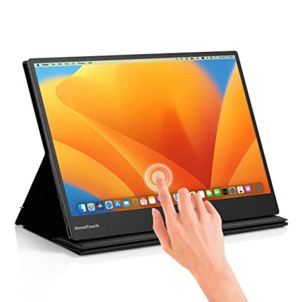 Portable Monitor PEPPER JOBS XT1610F V3 for PC/Laptop, Touchscreen with Dual Speakers and Smart Cover, Compatible with macOS/Samsung DeX/Switch/S