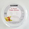 U-COOK Plate Cover for Food. Set of 2 Microwave Dish Cover for Kitchen with Air Vents, BPA Free, Dishwasher Safe. Size 26 cm.