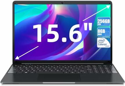 SGIN 15.6 Inch Laptop, 8GB RAM 256GB SSD(TF Card 512GB), Laptop Computer with Intel Quad Core Processor Up to 2.5GHz, PC Notebook with Dual Band